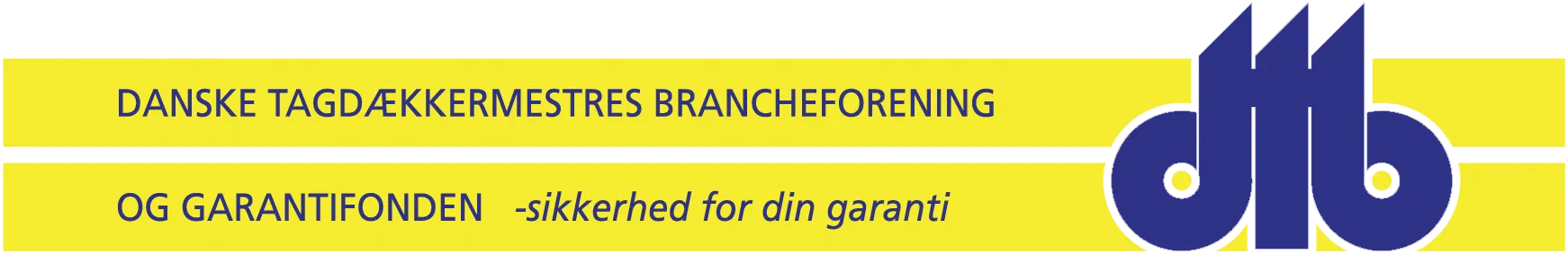 Logo for Danske Tagdækkermestres Brancheforening og Garantifonden